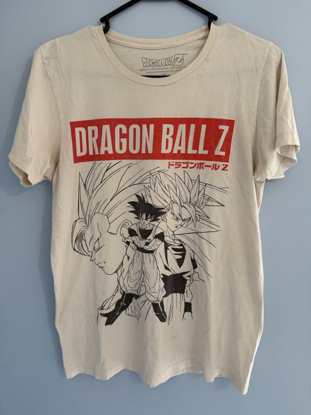 Dragon Ball Z Graphic Tee - Cream with Red Logo